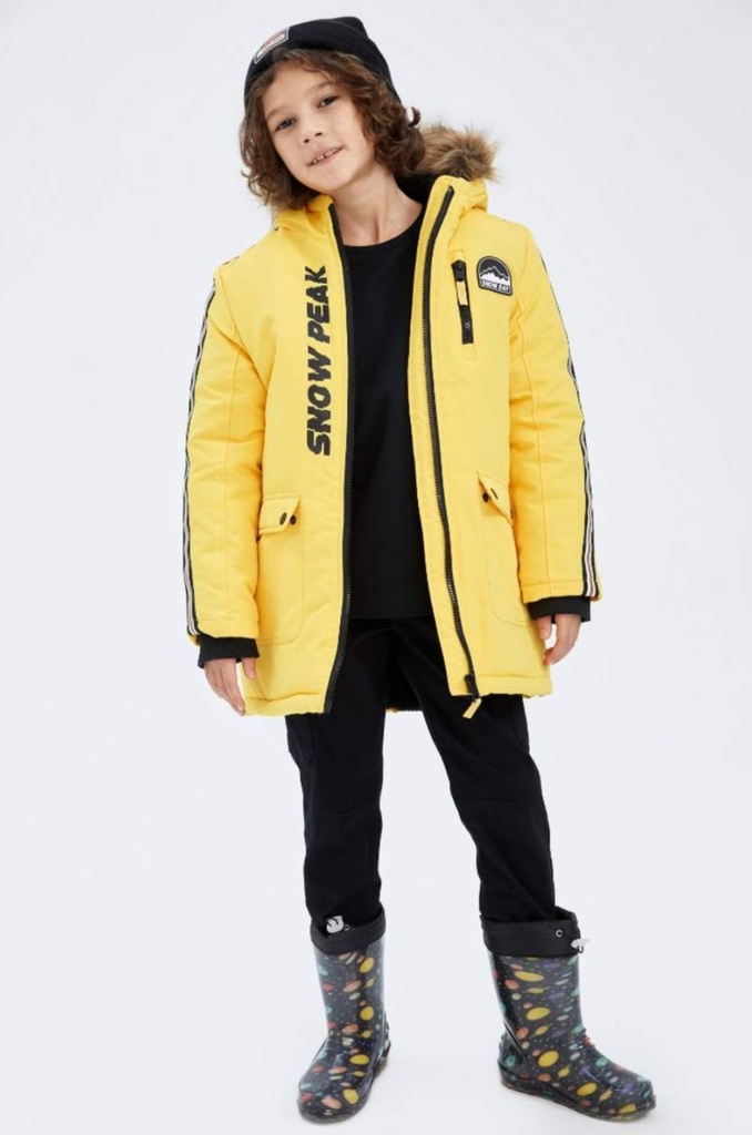 جاكت بامب طويل اولادي بكابيشون ببطانة صوفية