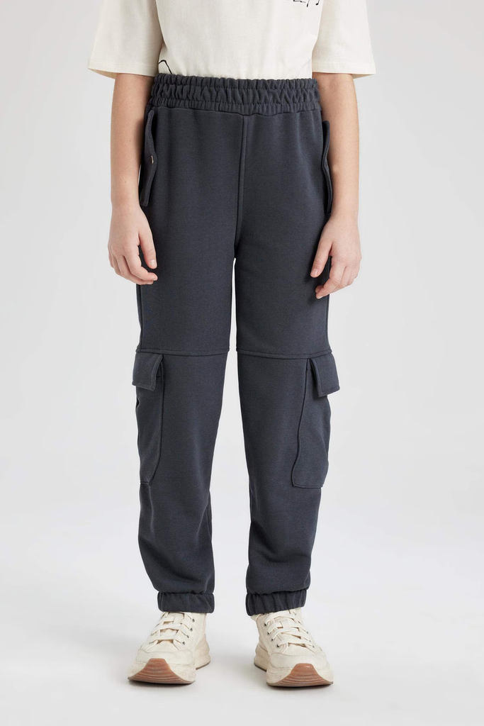 بنطلون سويت بانتس كارجو بناتي بجيب بأستك من تحت