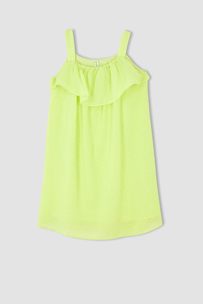 فستان بناتي بحمالات *