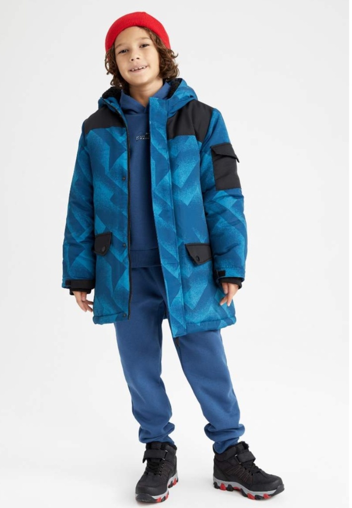 جاكت بامب طويل اولادي بكابيشون ببطانة صوفية