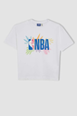 NBAتيشيرت بناتي اوفر سايز نص كم من