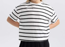 [B0778A8BK81] تي شيرت كروب اسود بناتي نص كم * (5 - 6 سنة)