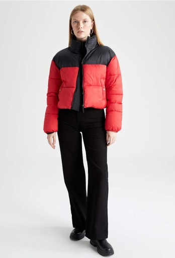 [X7020AZRD279] جاكيت بامب ملون ووتر بروف