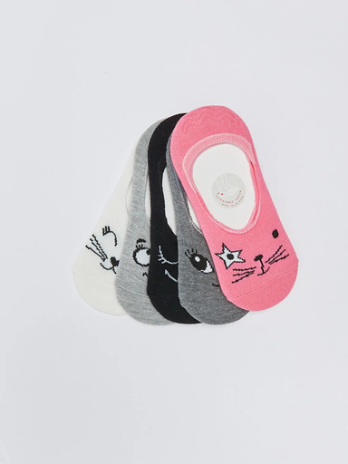 [S31215Z4 - EEW] جوارب غير مرئية منقوشة للبنات - عبوة من ٥ قطع