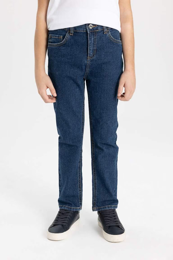 [B5565A8NM34] بنطلون جينز قصة مستقيمة 