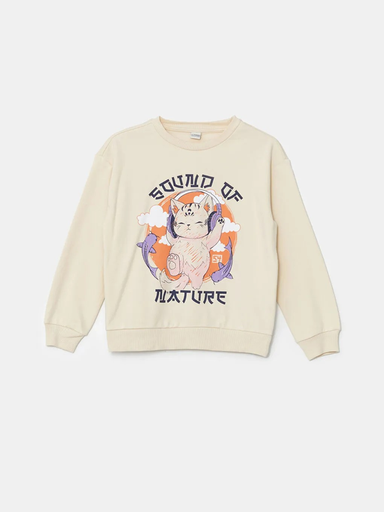 [W4DE52Z4-FSQ] سويت شيرت تخين بياقة دائرية - بنات