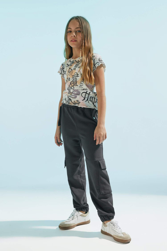 بنطلون سويت بانتس كارجو بناتي بجيب بأستك من تحت