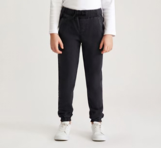 [S9987A6BK47] بنطلون جينز بقصة فضفاضة - أسود *